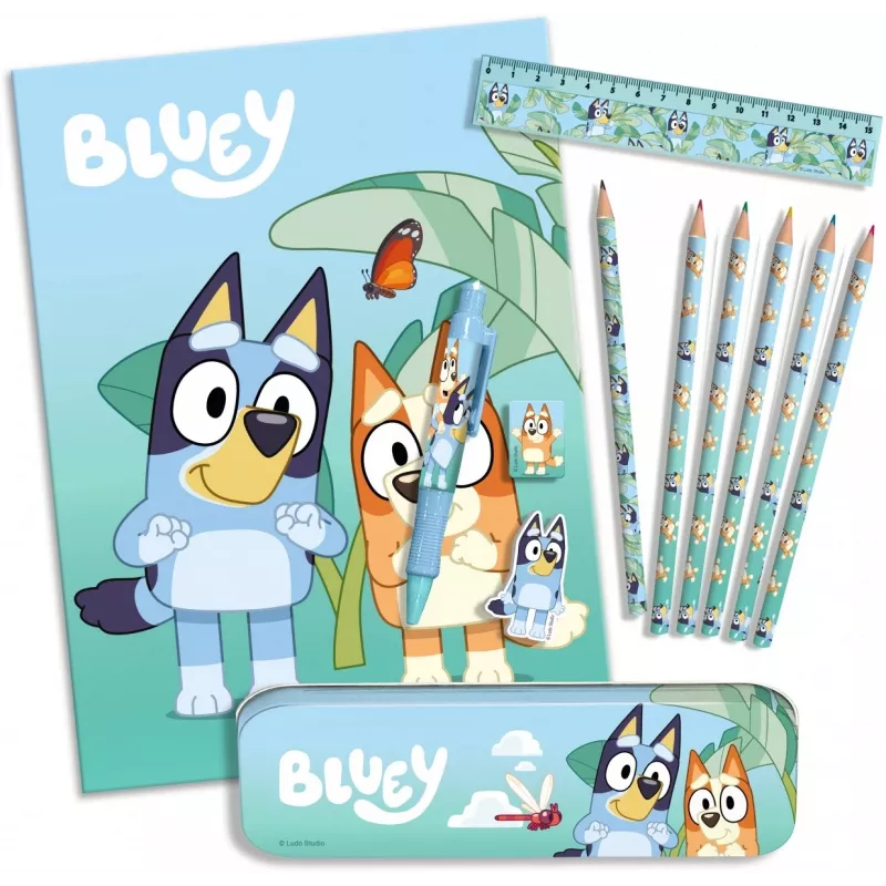 Set di cancelleria 12 pezzi Bluey