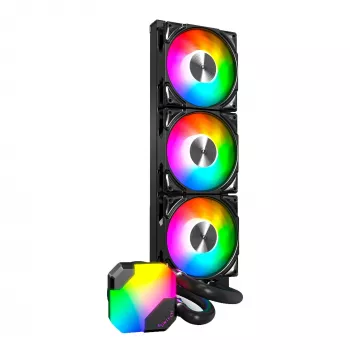 Raffreddamento a liquido AiO Montech Hyper Flow ARGB 360 mm nero – radiatore da 360 mm, ARGB, dissipatore CPU a circuito chiuso