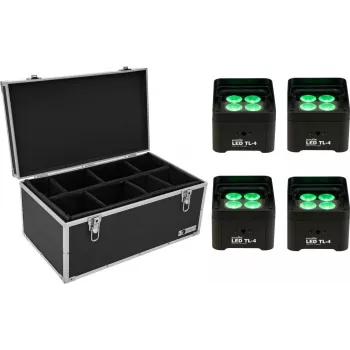 Set luci LED per trave EUROLITE TL-4 4x con custodia da trasporto