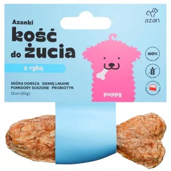 Snack per cani Brit AZANKI osso di merluzzo con probiotico cucciolo a forma di pesce 12 cm, 60 g, senza cereali, per cani giovani