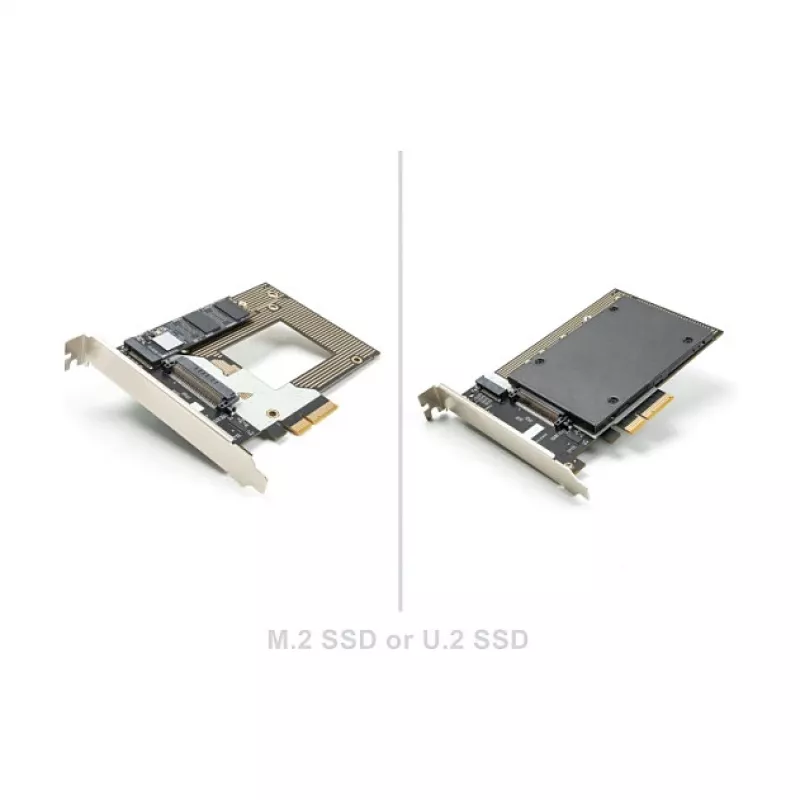 Scheda adattatore M.2 / U.2 interna DELOCK 90854 — PCIe 4.0 (host: PCIe, uscite: M.2 Key M 110 mm, U.2)