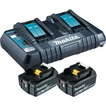 Makita DC18RD - Caricabatterie + batteria 2 x - Li-Ion - 6 Ah - 108 Wh - 2 x ricarica batteria