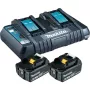 Makita DC18RD - Caricabatterie + batteria 2 x - Li-Ion - 6 Ah - 108 Wh - 2 x ricarica batteria