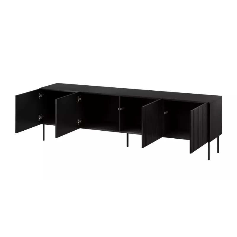 Mobile RTV Cama ISLA 200x40x60 nero opaco