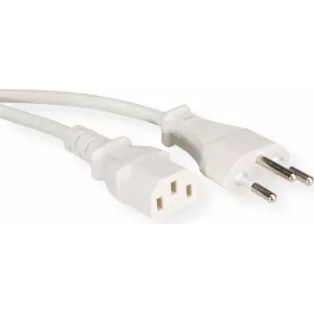Cavo di alimentazione VALUE T12 su C13, bianco 1,8m (19.99.1223)