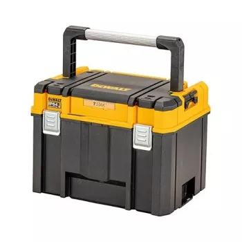 Cassetta per utensili DeWalt DWST83343-1 — alluminio/plastica, impermeabile, coperchio a ribalta, chiudibile a chiave, 1 scomparto, 440×333×323 mm