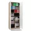 Armadio portadocumenti OLIV 2D 74x35x180 cm, rovere Sonoma/bianco