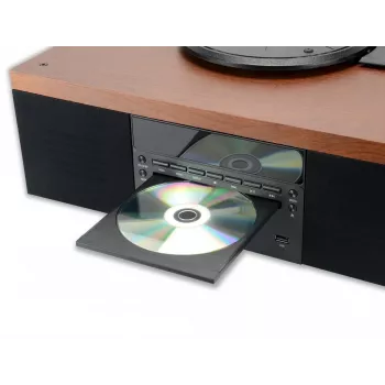 Giradischi AKAI ATT-14BT con Bluetooth, trasmissione a cinghia, preamplificatore phono integrato, uscita USB