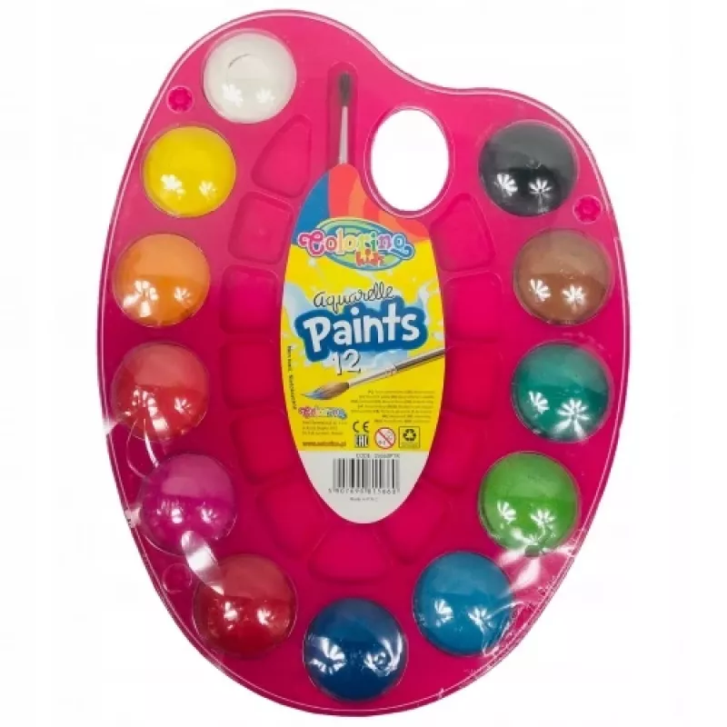 Tavolozza acquerelli Colorino Kids 12 colori
