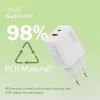 Caricabatterie USB GaN AC da interno DIGITUS DA-10301 — 30W, 1× USB-C, 1× USB-A, 100–240V, bianco