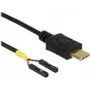 DeLOCK 85473 cavo di alimentazione USB-C maschio a 2 connettori pin header femmina singoli, 0,5 m, nero