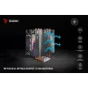 Dissipatore ad aria per CPU SAVIO SAVGCOVORTEXX2ARGB con 4 heatpipe, ventola ARGB 120 mm, nero