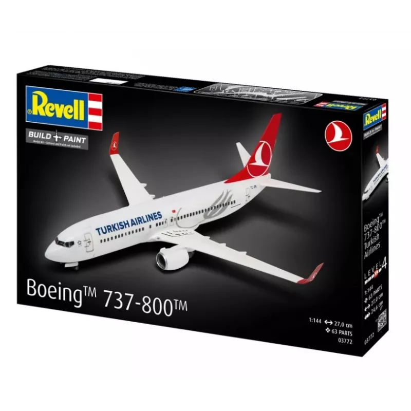 Modellino aereo in plastica REVELL Boeing 737-800 Turkish Air scala 1:144