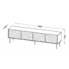 Mobile TV cama meble CORTINA 4D 200x40x55 cm, piano superiore nero, frontali color noce