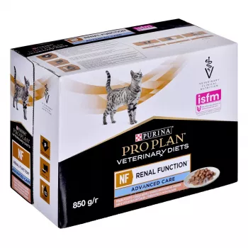 Cibo umido per gatti Purina Nestlé NF Renal Function Feline Salmon 10 x 85 g dieta veterinaria