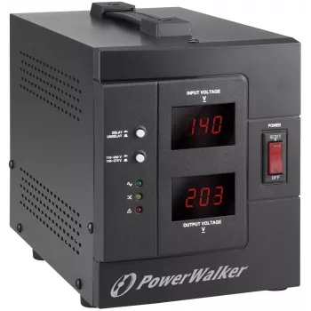 PowerWalker AVR 2000 SIV FR regolatore di tensione 2 uscite AC 110 - 280 V nero