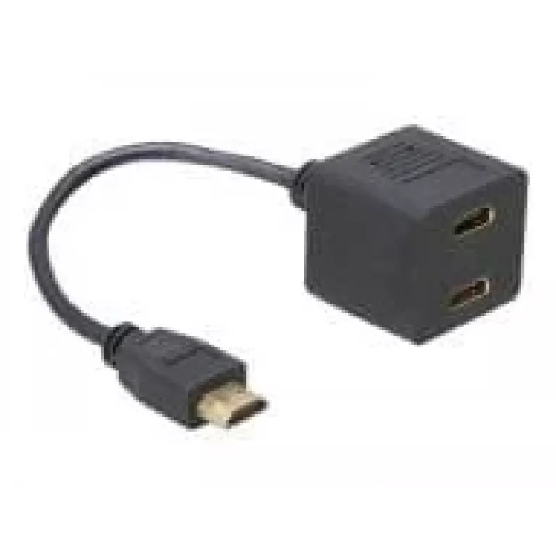 Adattatore HDMI DeLOCK 65056 0,2 m connettore maschio su 2x connettore femmina