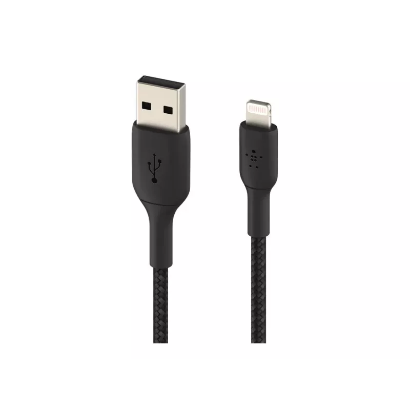 Cavo intrecciato USB-Lightning 1m nero
