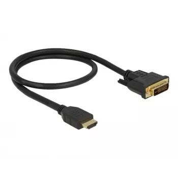 Adattatore cavo video DeLOCK 85651 0,5 m HDMI tipo A DVI nero