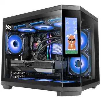 Case per computer Mars Gaming MC3TCORELCDM mini tower nero