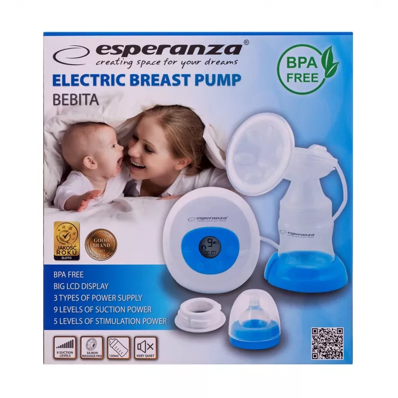 Esperanza BEBITA ECM001B Tiralatte elettrico, 150 ml, blu
