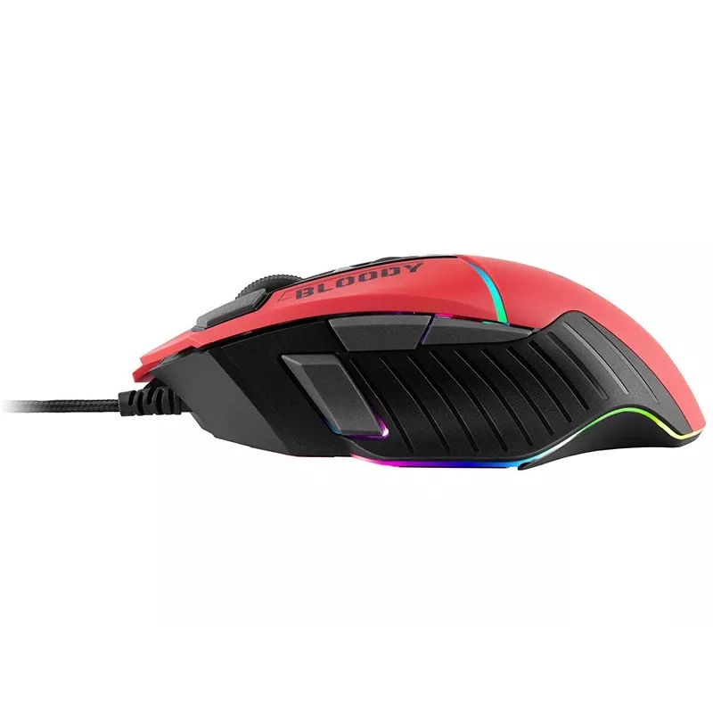 Mouse gaming A4Tech Bloody W95Max – per destrorsi, con cavo USB, 12000 DPI, 1 ms, 250 ips, 50 mln di clic, 146 g