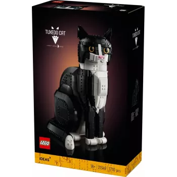 LEGO set Ideas 21349 Tuxedo Cat set da costruzione — modello in mattoncini da collezione, pezzo da esposizione
