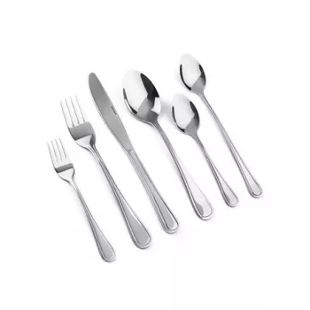 Set di posate LAMART LT5006 – set di posate in acciaio inox da 48 pezzi, include cucchiai, coltelli, forchette, cucchiaini, forchette da dessert, cucchiai lunghi