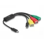 Hub USB DeLOCK 4 porte USB 2.0 con cavo USB Type-C su 3 x USB-A femmina + 1 x USB-C maschio