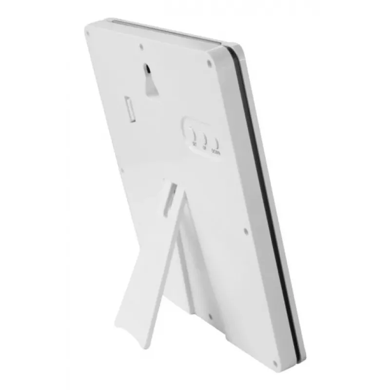 Geemarc Viso 5 orologio radiocontrollato con cornice per foto, bianco