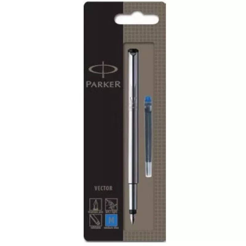 Penna stilografica Parker Vector acciaio inossidabile