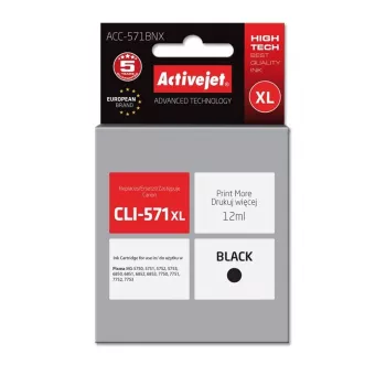 Activejet ACC-571BNX inchiostro (sostituto per Canon CLI-571XLBk; Supreme; 12 ml; nero)