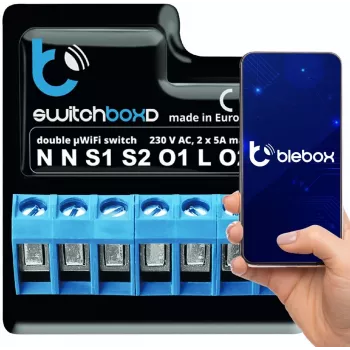 BLEBOX switchboxD - DOPPIO INTERRUTTORE DI PROTEZIONE 230V