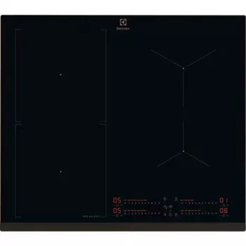 Piano cottura a induzione Electrolux EIS67453 60 cm, piano in vetroceramica a 4 zone, 7350 W, Bridge & Hob²Hood