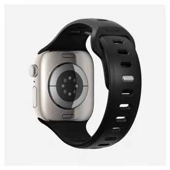 Cinturino per orologio Nomad Tempo Band nero in gomma — larghezza 20 mm, per polsi 155–193 mm