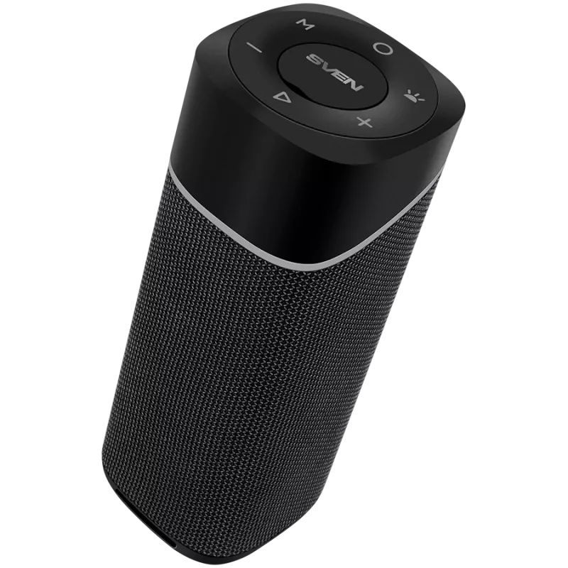 Cassa portatile 2.0 SVEN PS-155, nera, potenza in uscita 2x5 W (RMS), TWS, Bluetooth, FM, USB, batteria al litio