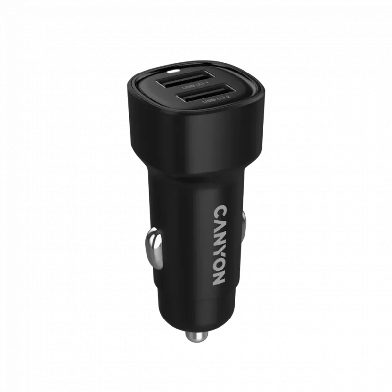 CANYON Caricabatterie auto OnDrive 24 24W 2xUSB-A nero