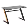 Scrivania gaming NanoRS RS120, design moderno, leggera e stabile (carico max 50 kg), nero e arancione