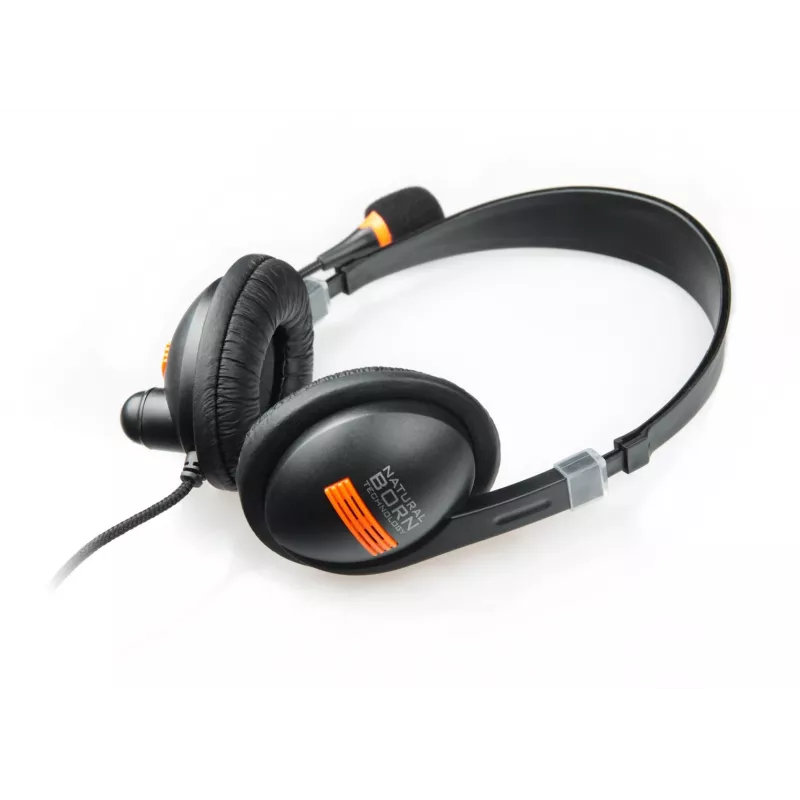 Cuffie NATEC Drone con archetto cablate per telefonate/musica nero, arancione