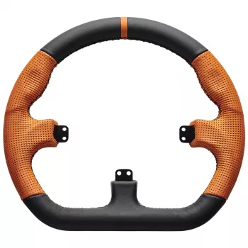 Corona volante Sim-Racing Asetek SimSports GT Rim Closed D pelle arancione