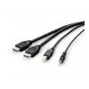 Cavo combo Belkin Secure KVM - cavo video / USB / audio - conforme TAA - USB, mini jack, HDMI (M)