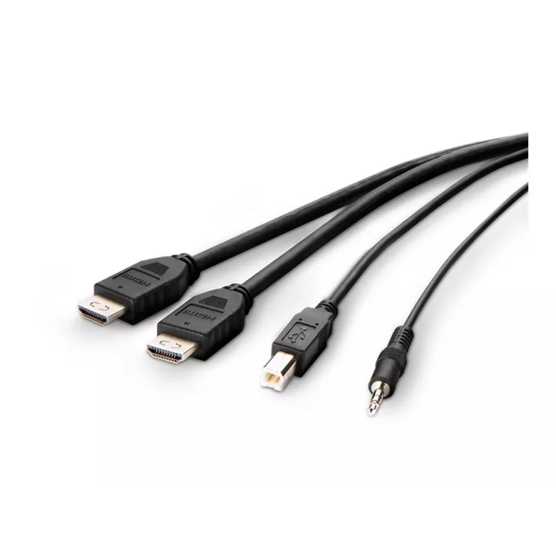 Cavo combo Belkin Secure KVM - cavo video / USB / audio - conforme TAA - USB, mini jack, HDMI (M)