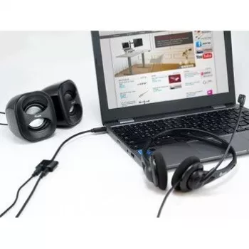 Adattatore DAC audio USB-C a doppio 3,5 mm Equip, USB C, connettore maschio, 2 x 3,5 mm, connettore femmina, 0,15 m, nero