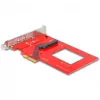 Scheda DeLOCK PCI Express x4 a 1 x U.3 interno rosso argento