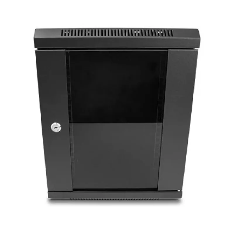 Delock 43418 Armadio di rete da 10" con porta in vetro, 8U, nero