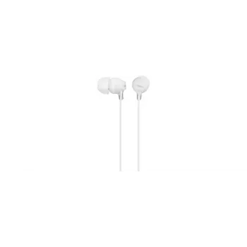 Sony MDR-EX15LP, Con filo, 8 - 22000 Hz, Musica, 3 g, Cuffie, Bianco