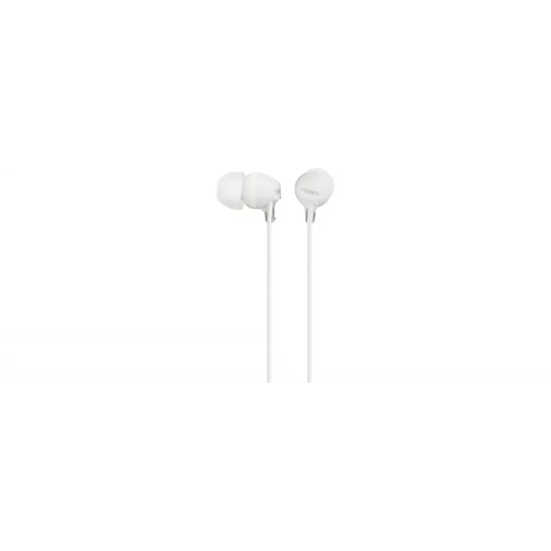Sony MDR-EX15LP, Con filo, 8 - 22000 Hz, Musica, 3 g, Cuffie, Bianco