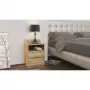 Comodino top e shop M1 ARTISAN, finitura rovere, 2 cassetti, 400×320×590 mm