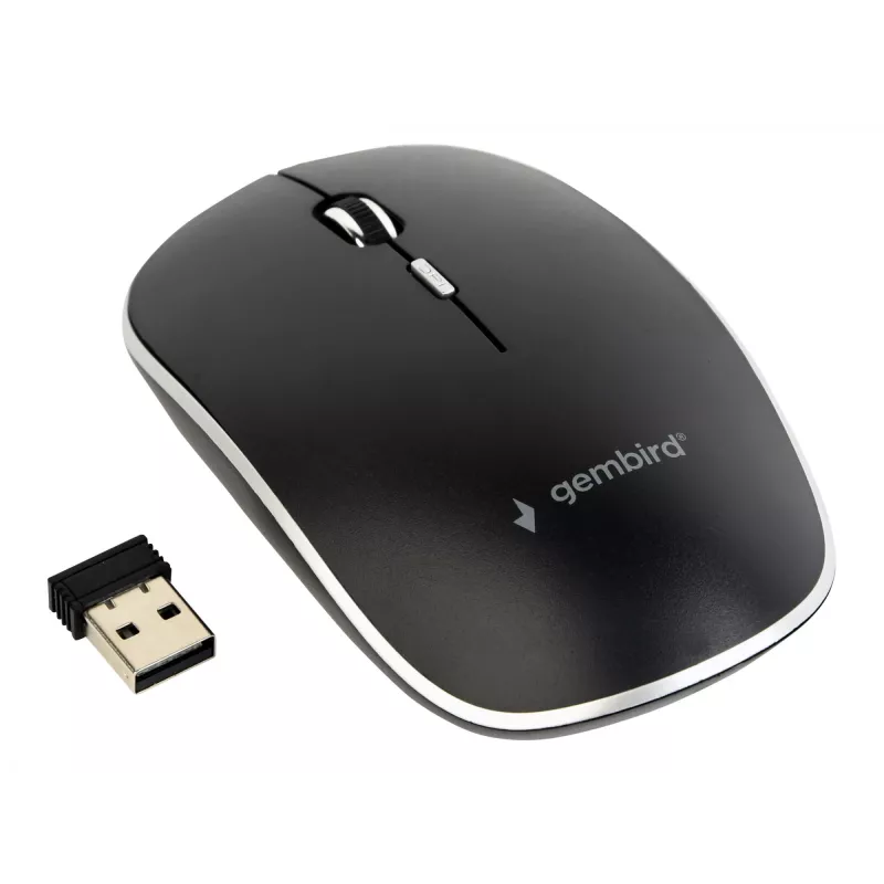 Mouse USB OPTICAL WRL nero/SILENT MUSW-4BS-01 GEMBIRD