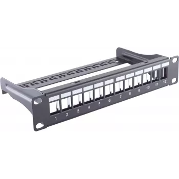 Patch panel 1U ShiverPeaks BS08-10080 metallo nero